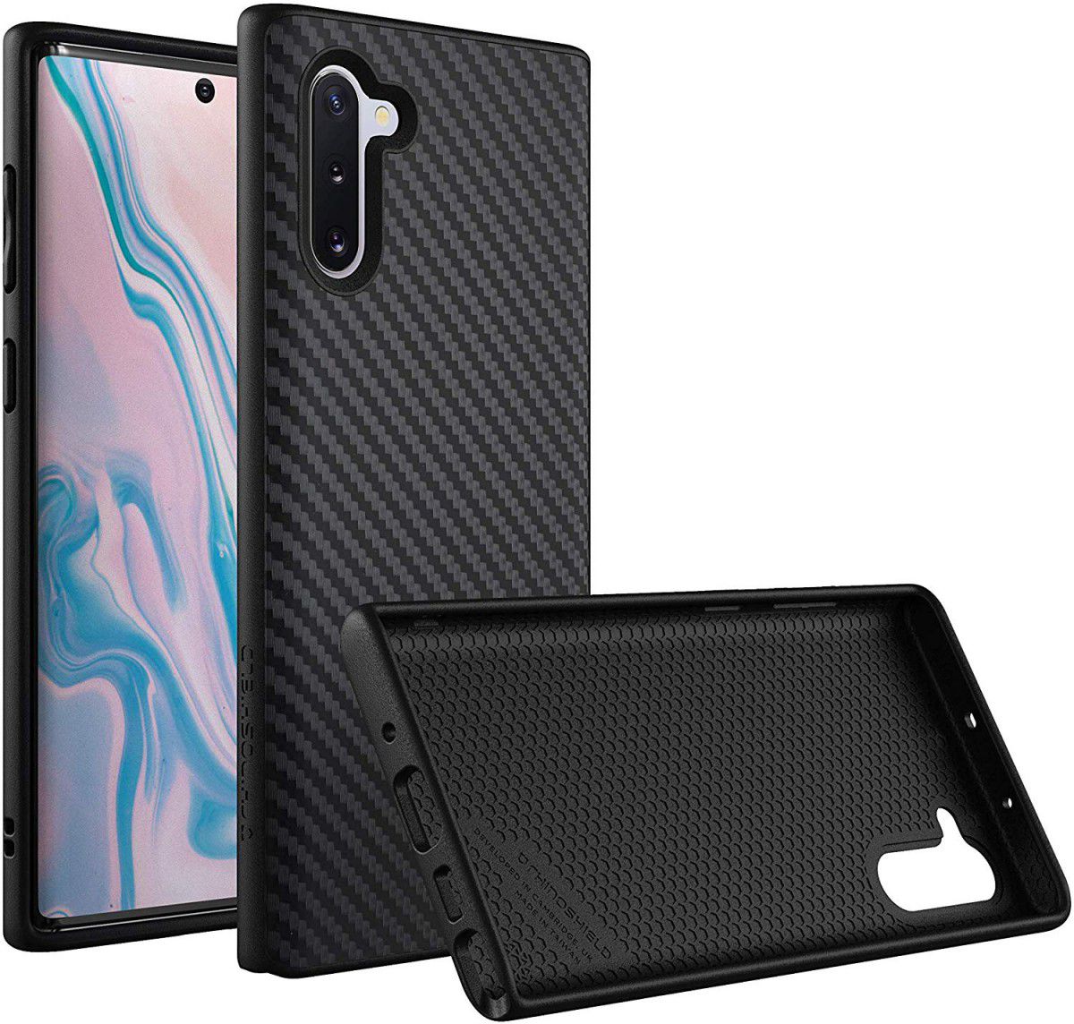 RhinoShield SolidSuit Samsung Galaxy Note 10 Hoesje Carbon Zwart afbeelding 1