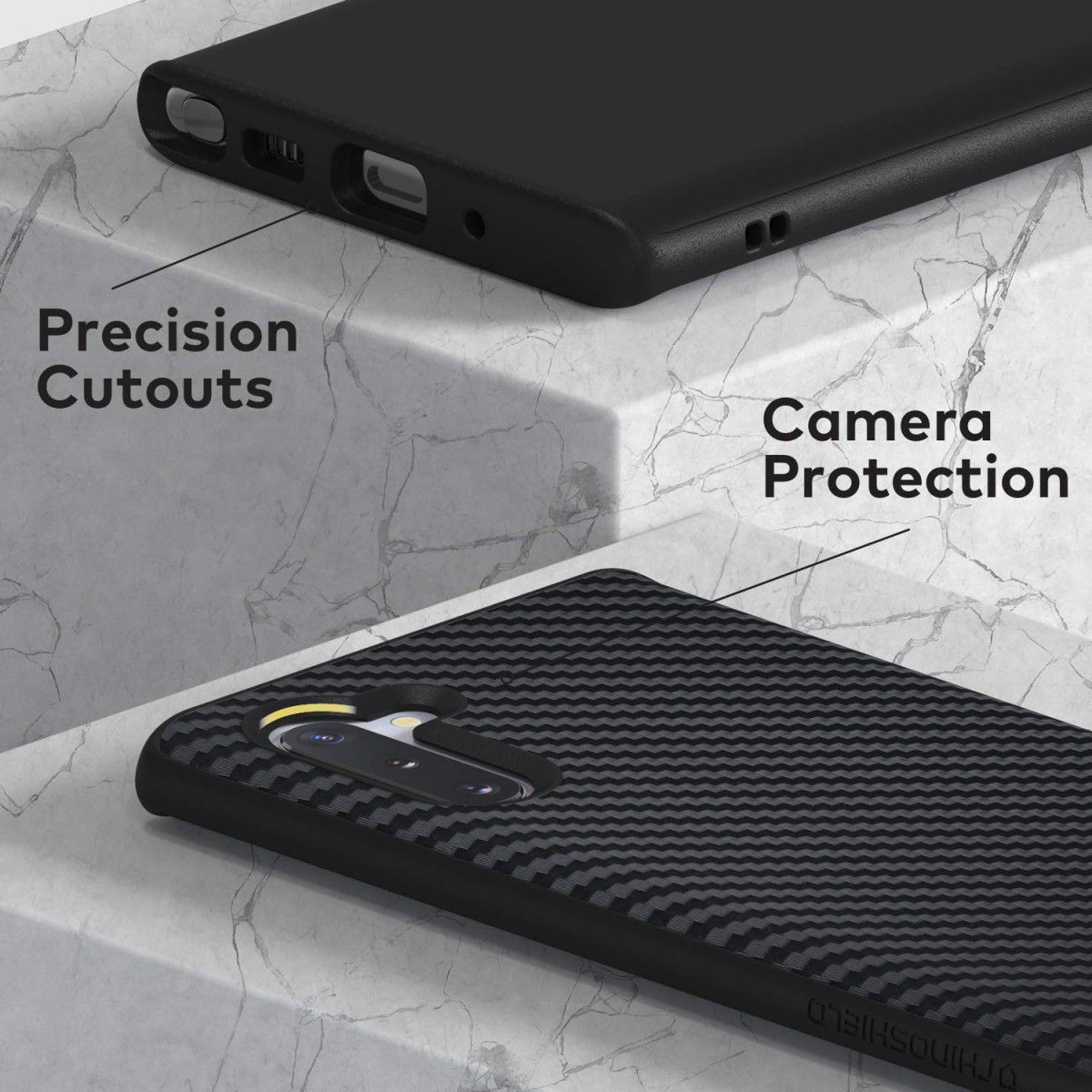 RhinoShield SolidSuit Samsung Galaxy Note 10 Hoesje Carbon Zwart afbeelding 5