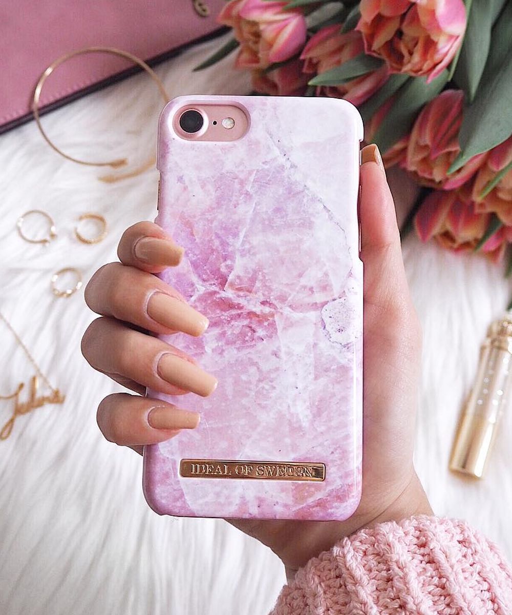 iDeal of Sweden Fashion Apple iPhone 11 Hoesje Pilion Pink Marble afbeelding 5