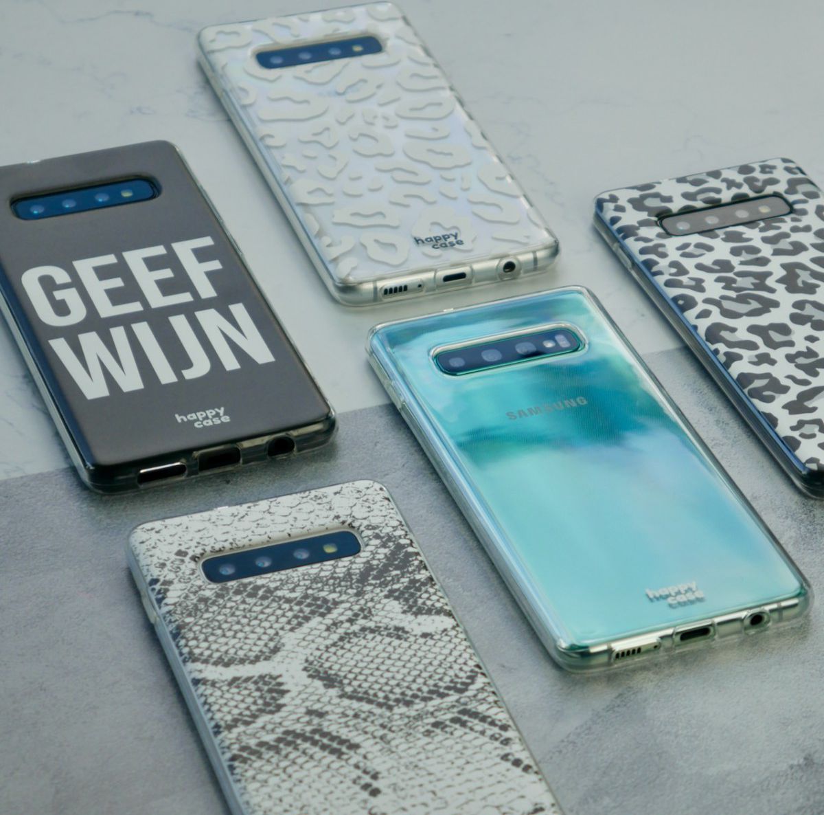 HappyCase Galaxy S10 Plus Flexibel TPU Hoesje Clear Print afbeelding 6