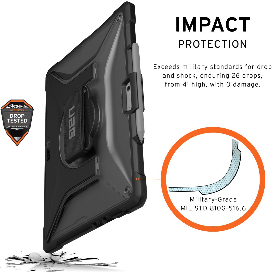 Urban Armor Gear Plasma Microsoft Surface Pro X Hoes Ice afbeelding 4