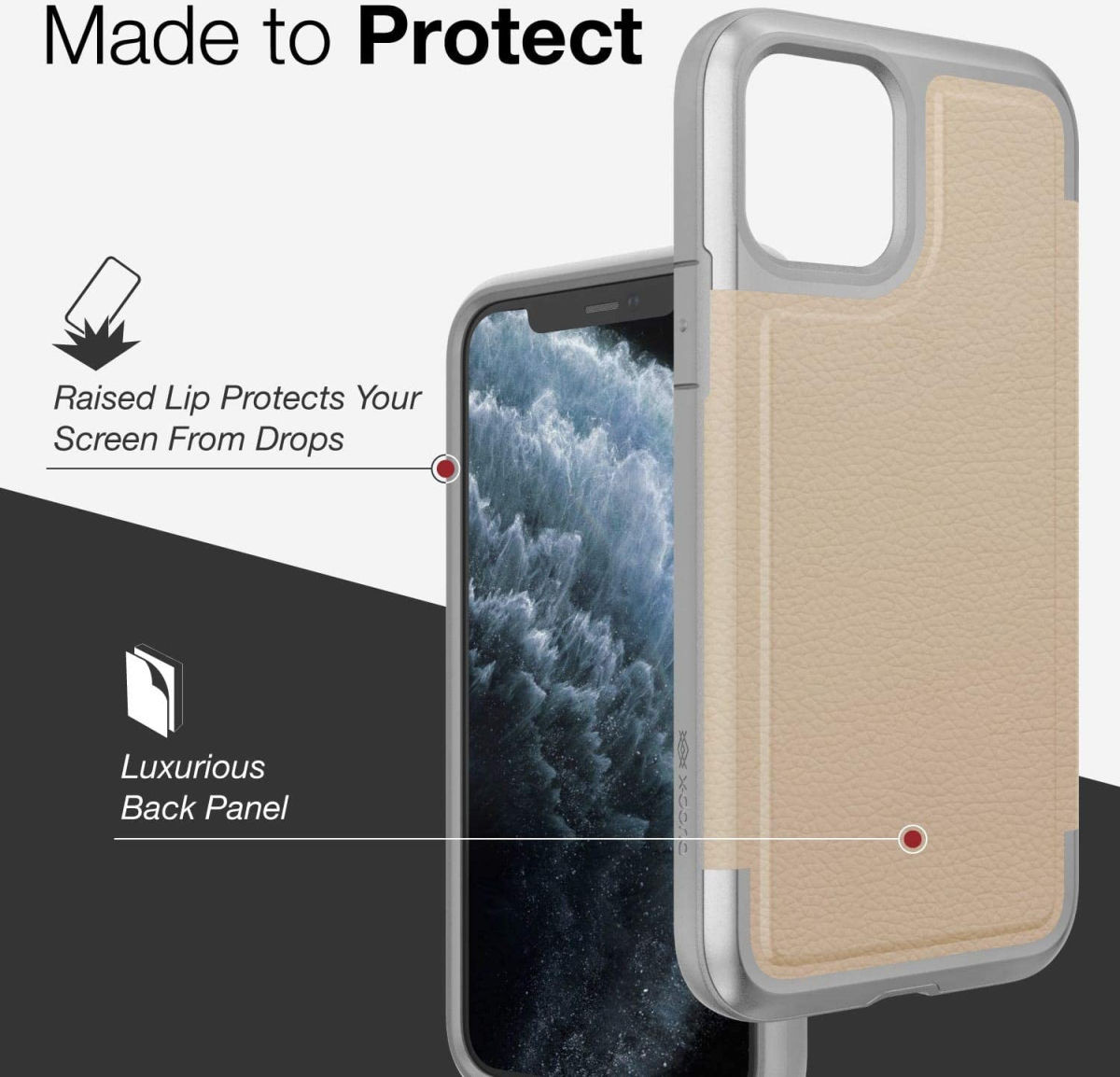 Raptic Prime Apple iPhone 11 Pro Hoesje Beige afbeelding 13
