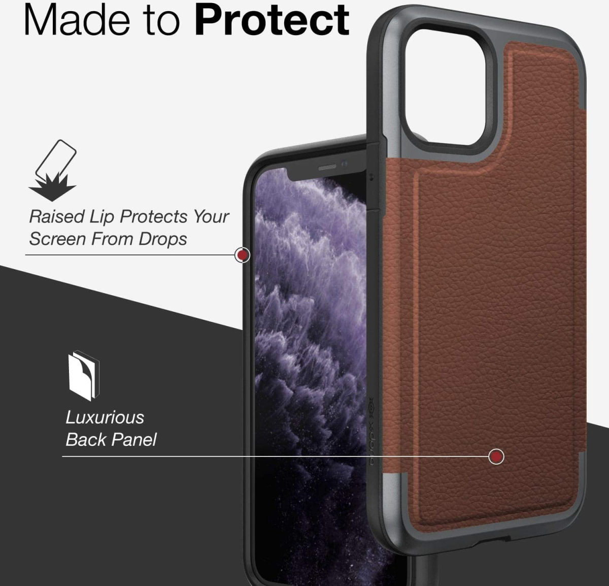 Raptic Prime Apple iPhone 11 Pro Hoesje Bruin afbeelding 12