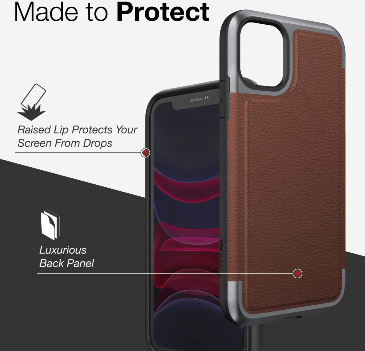 Raptic Prime Apple iPhone 11 Hoesje Bruin afbeelding 11