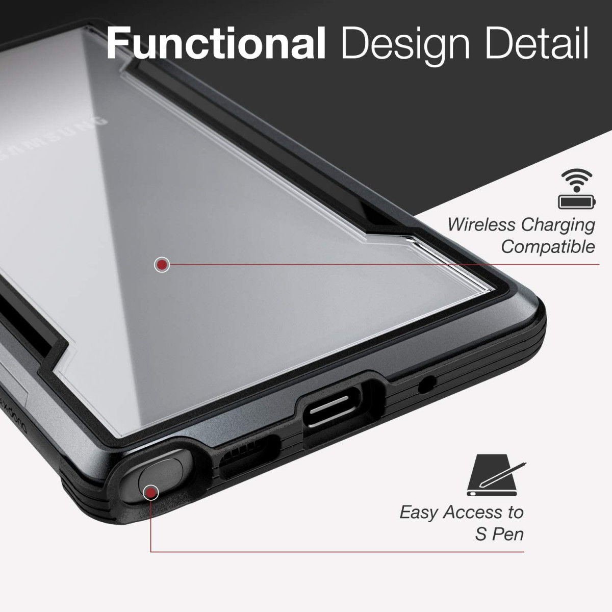 Raptic Shield Samsung Note 10 Plus Hoesje Militair Getest Zwart afbeelding 6
