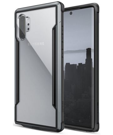 Raptic Shield Samsung Note 10 Plus Hoesje Transparant/Zwart Hoesjes
