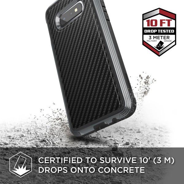 Raptic Lux Samsung Galaxy s10e hoesje carbon fiber zwart afbeelding 9