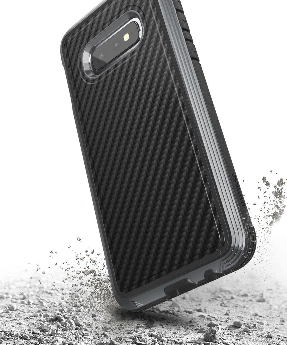 Raptic Lux Samsung Galaxy s10e hoesje carbon fiber zwart afbeelding 2