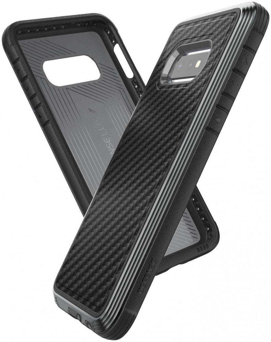 Raptic Lux Samsung Galaxy s10e hoesje carbon fiber zwart afbeelding 4
