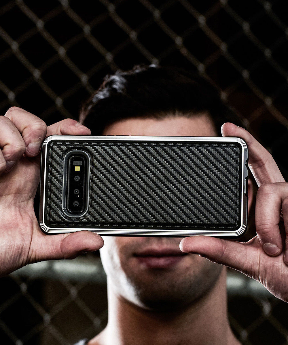 Raptic Lux Samsung Galaxy s10e hoesje carbon fiber zwart afbeelding 7