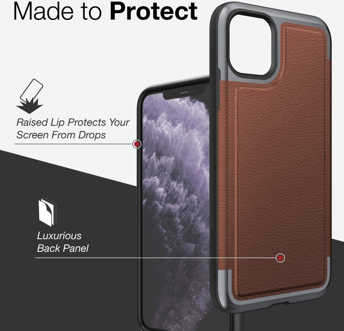 Raptic Prime Apple iPhone 11 Pro Max Hoesje Bruin afbeelding 12