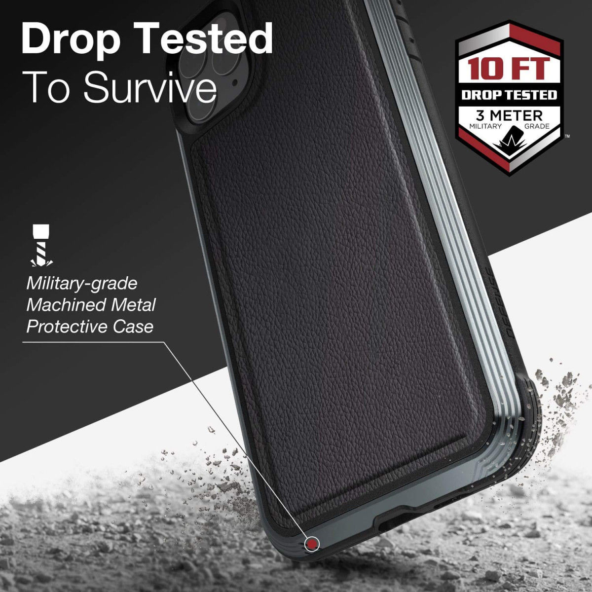 Raptic Lux Apple iPhone 11 pro max hoesje leather zwart afbeelding 9