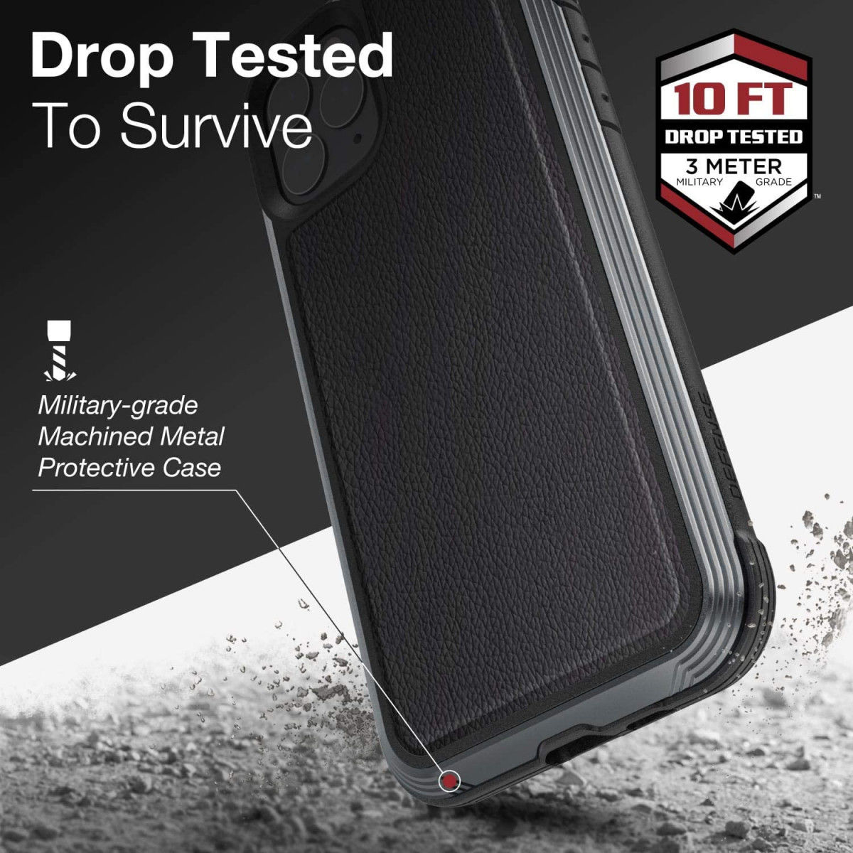 Raptic Lux Apple iPhone 11 pro hoesje leather zwart afbeelding 10