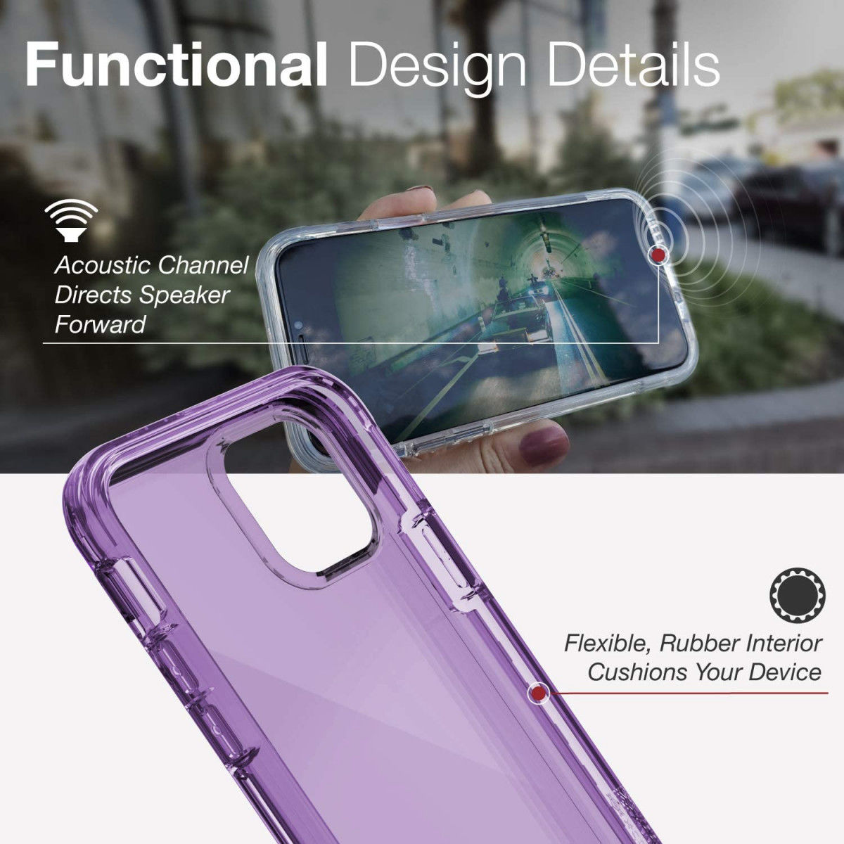 Raptic Air Apple iPhone 11 pro hoesje paars shockproof tpu afbeelding 12