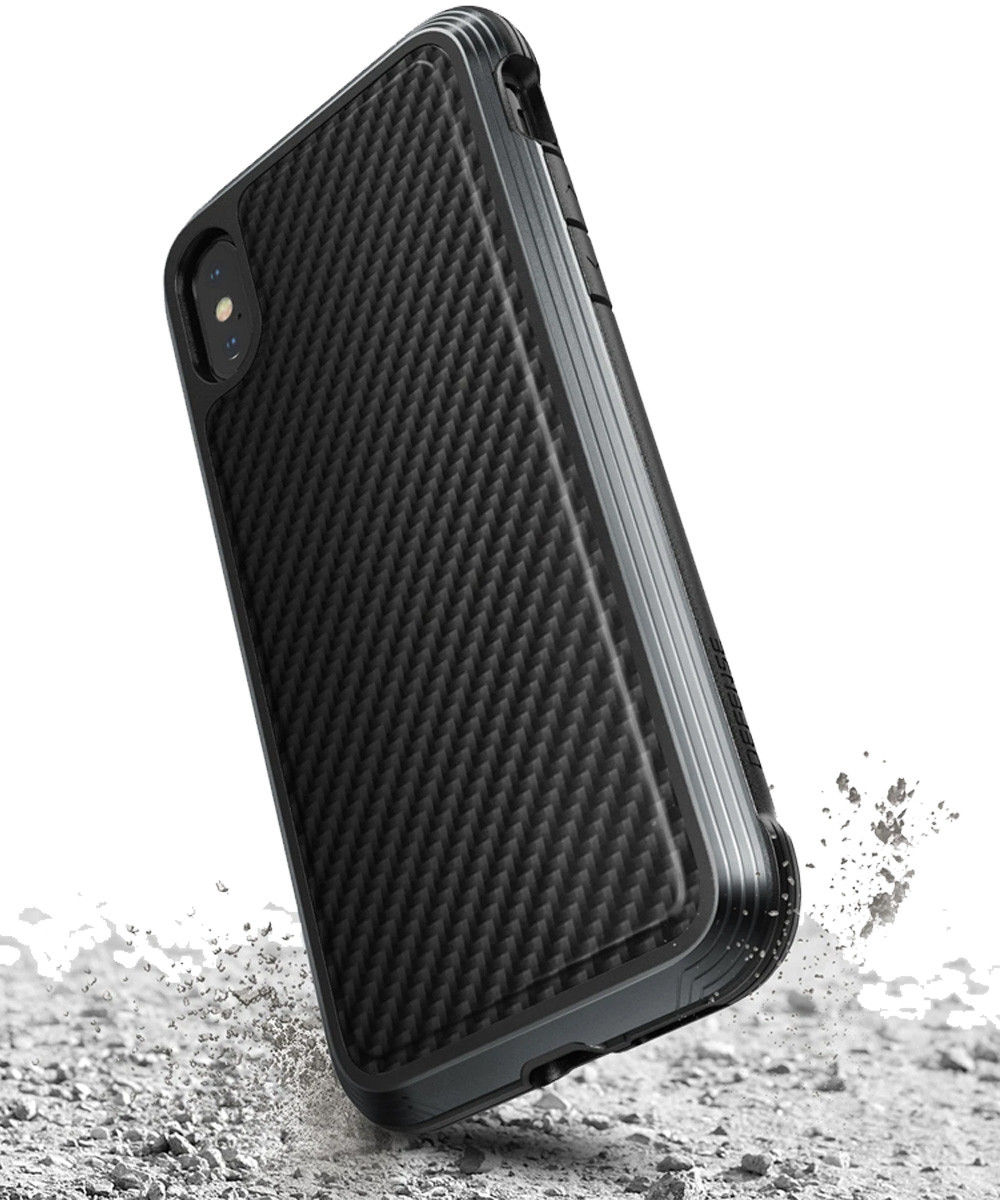 Raptic Lux Apple iPhone XS Max Hoesje Carbon Fiber Zwart afbeelding 2