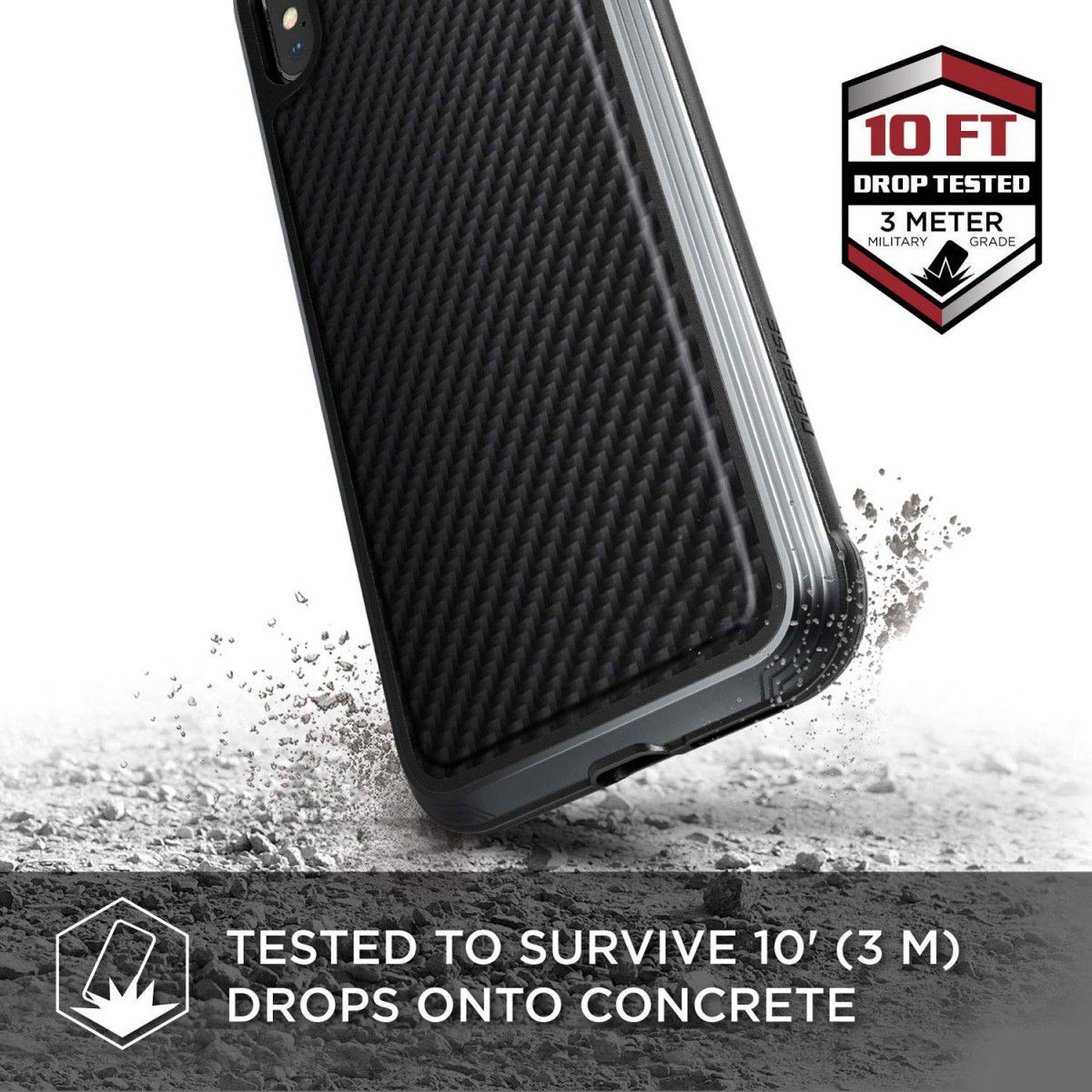 Raptic Lux Apple iPhone XS Max Hoesje Carbon Fiber Zwart afbeelding 9