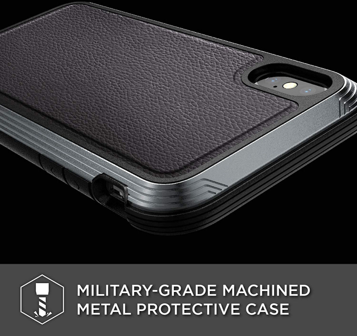 Raptic Lux Apple iPhone XS / X Hoesje Leather Zwart afbeelding 12