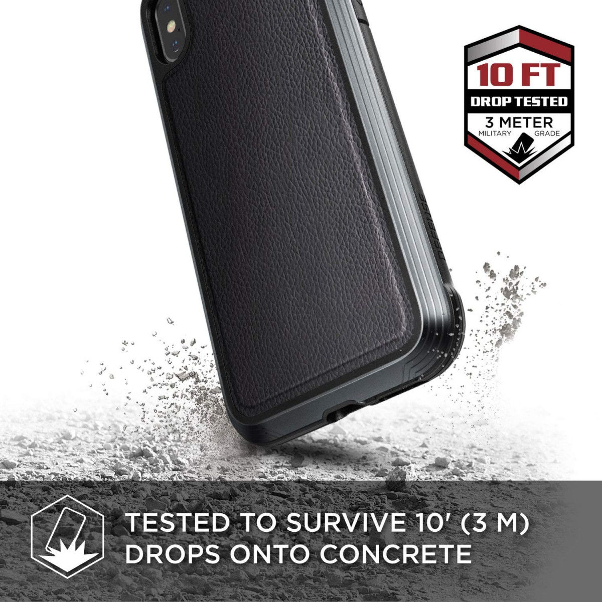 Raptic Lux Apple iPhone XS / X Hoesje Leather Zwart afbeelding 13