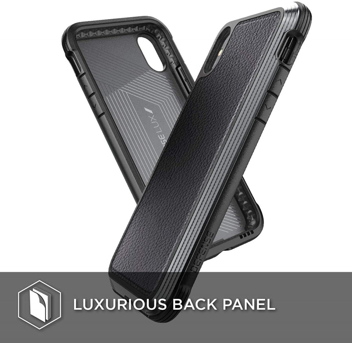 Raptic Lux Apple iPhone XS / X Hoesje Leather Zwart afbeelding 14