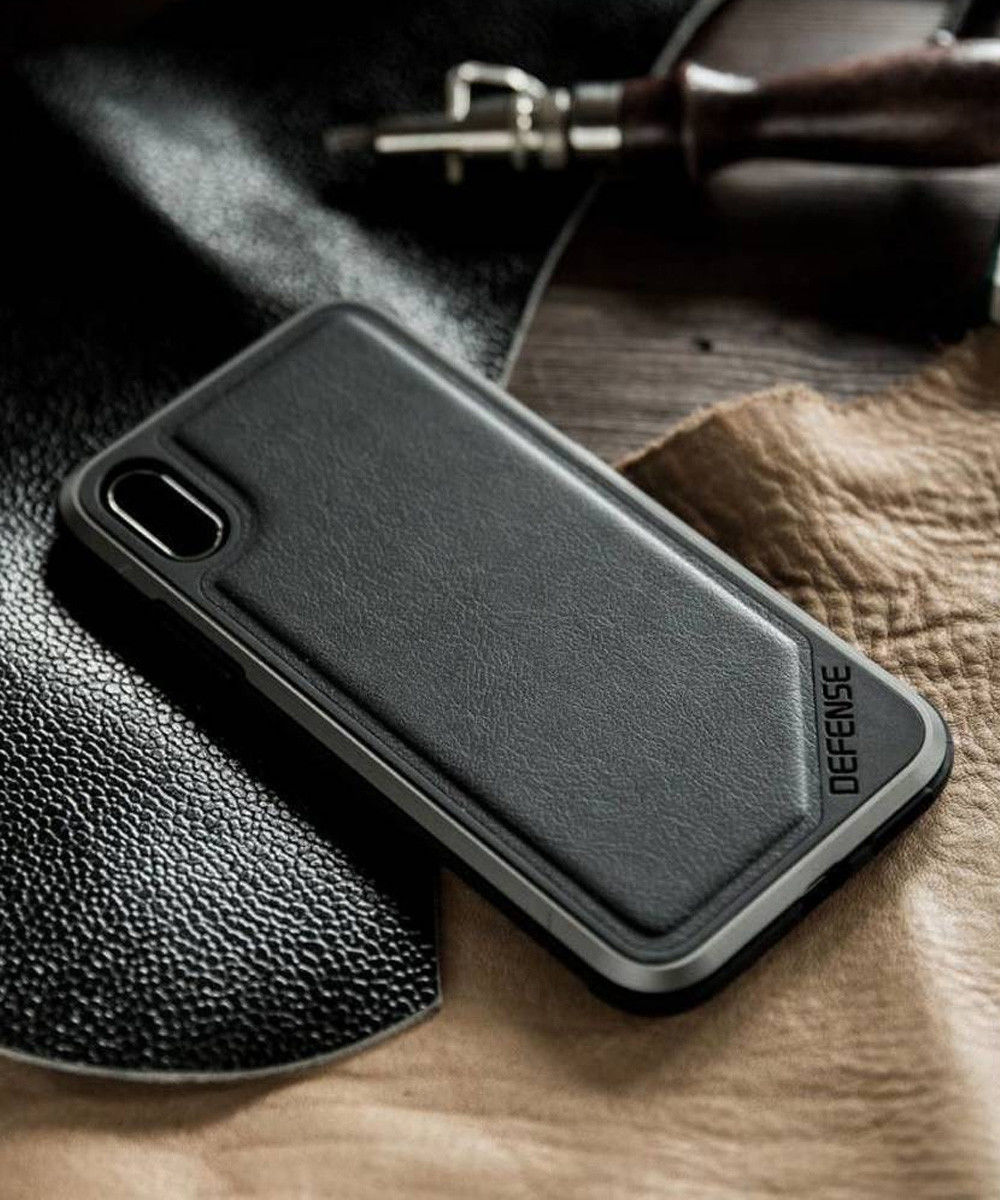 Raptic Lux Apple iPhone XS / X Hoesje Leather Zwart afbeelding 7