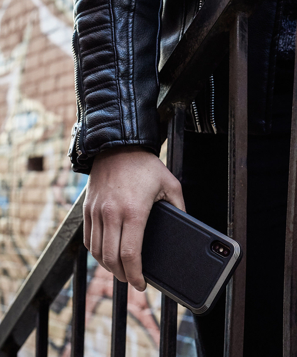 Raptic Lux Apple iPhone XS / X Hoesje Leather Zwart afbeelding 5