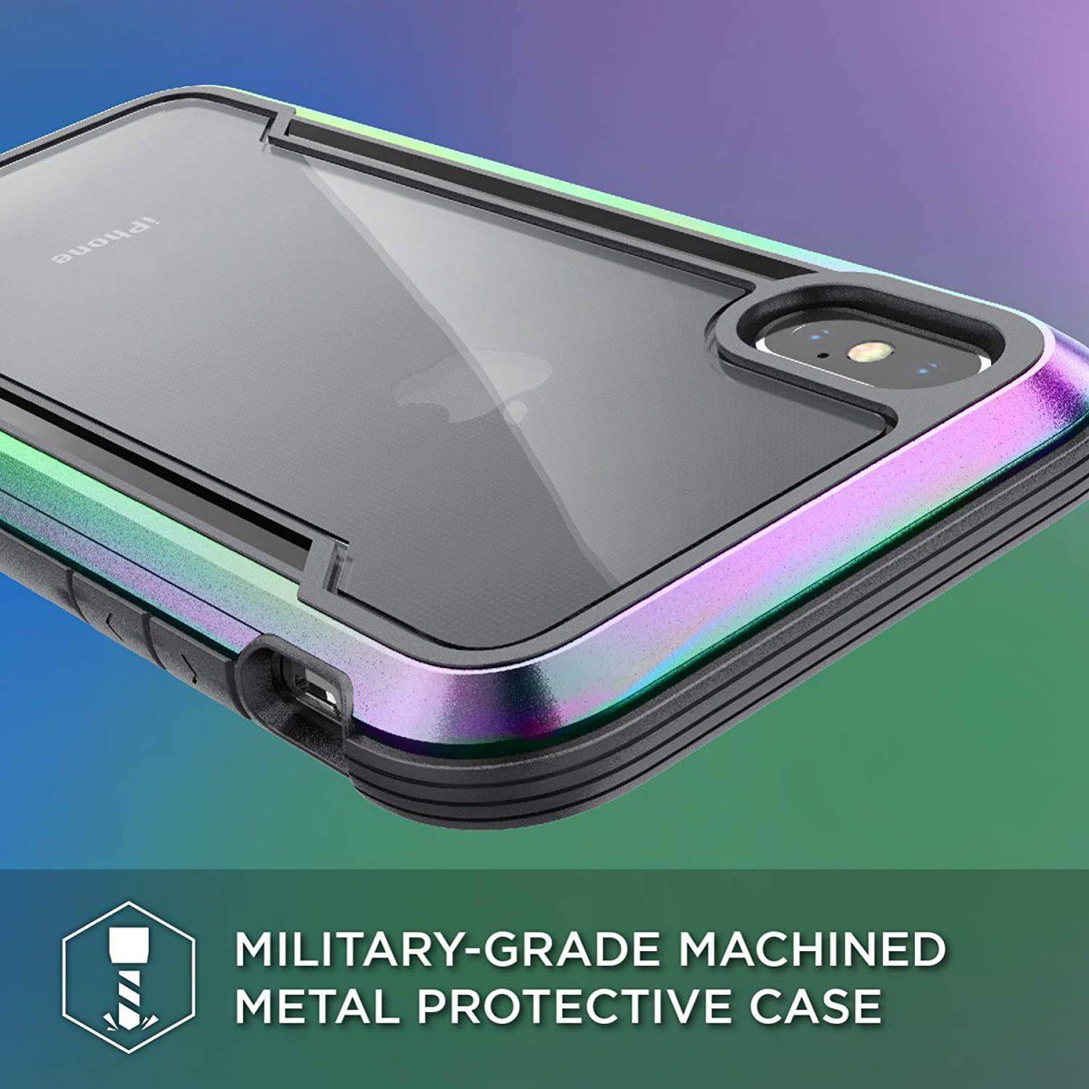 Raptic Shield Apple iPhone XS / X Hoesje Militair Getest 3M Iridescent afbeelding 8