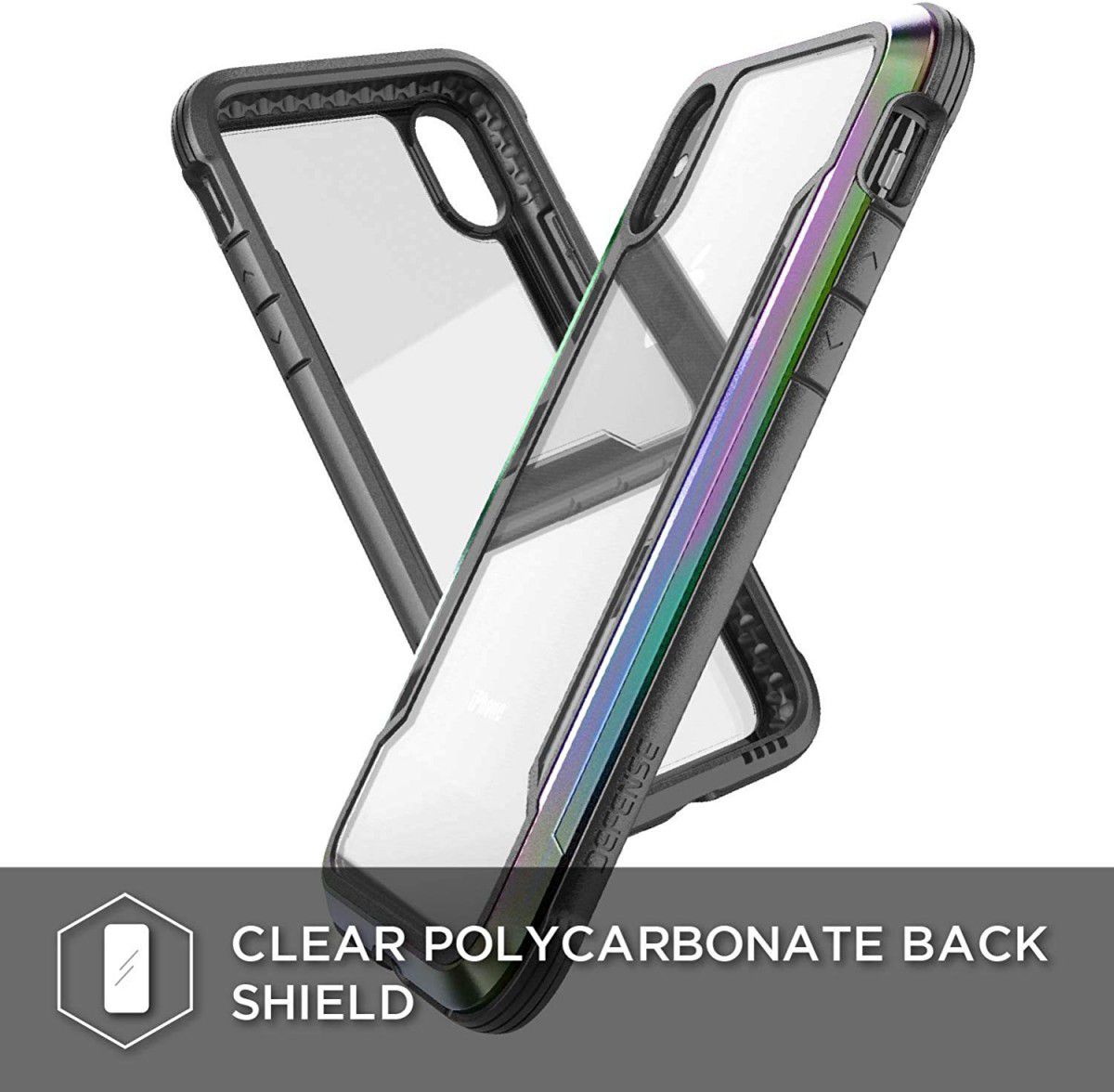 Raptic Shield Apple iPhone XS / X Hoesje Militair Getest 3M Iridescent afbeelding 9