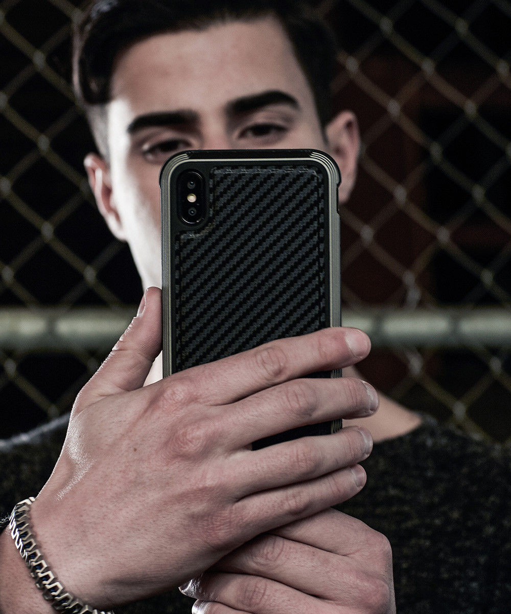 Raptic Lux Apple iPhone XS / X Hoesje Carbon Fiber Zwart afbeelding 6
