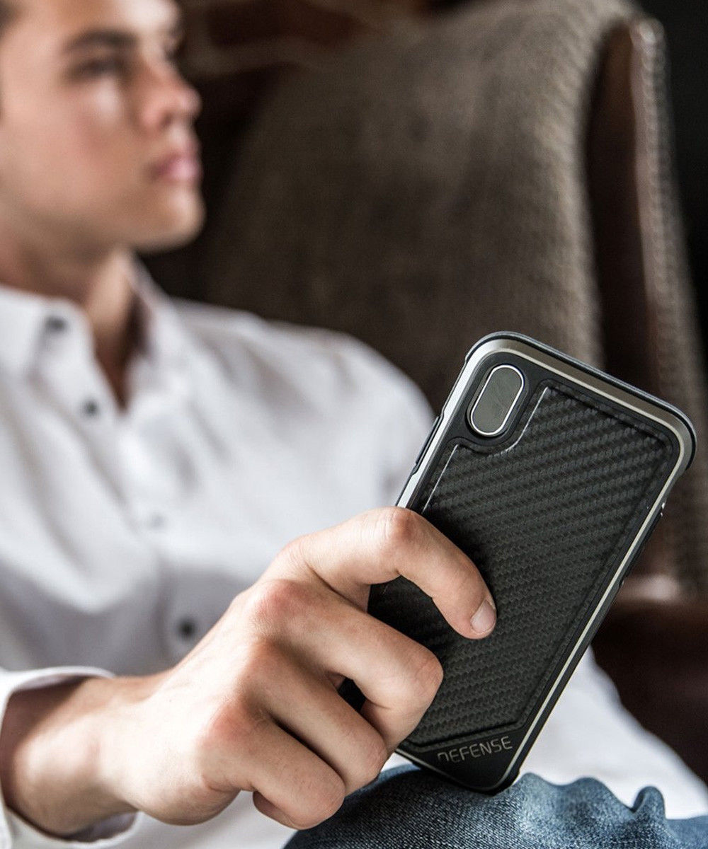 Raptic Lux Apple iPhone XS / X Hoesje Carbon Fiber Zwart afbeelding 4