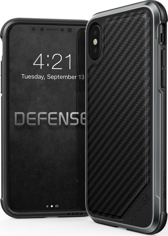 Raptic Lux Apple iPhone XS / X Hoesje Carbon Fiber Zwart afbeelding 1