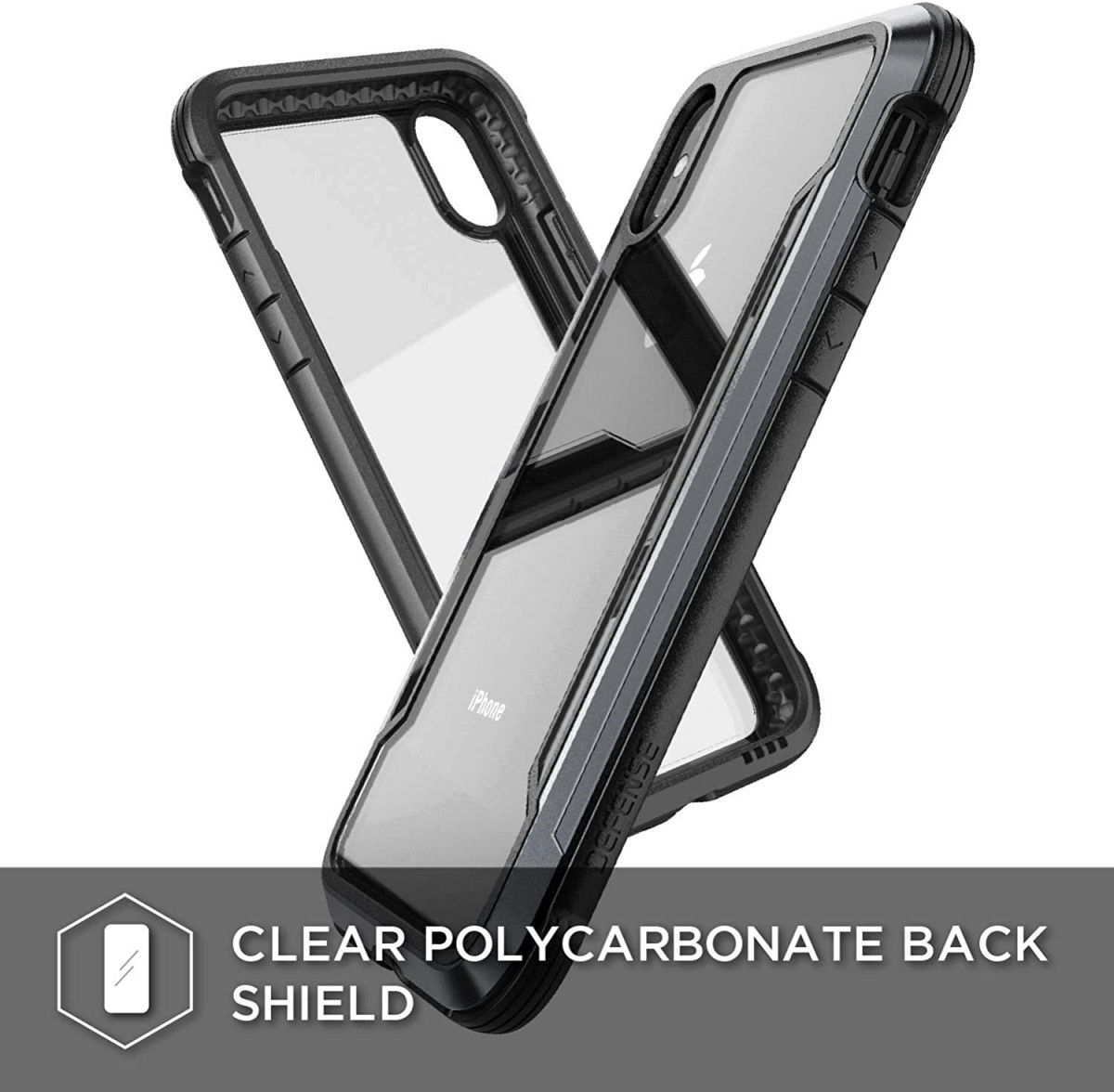 Raptic Shield Apple iPhone XS / X Hoesje Transparant/Zwart afbeelding 8