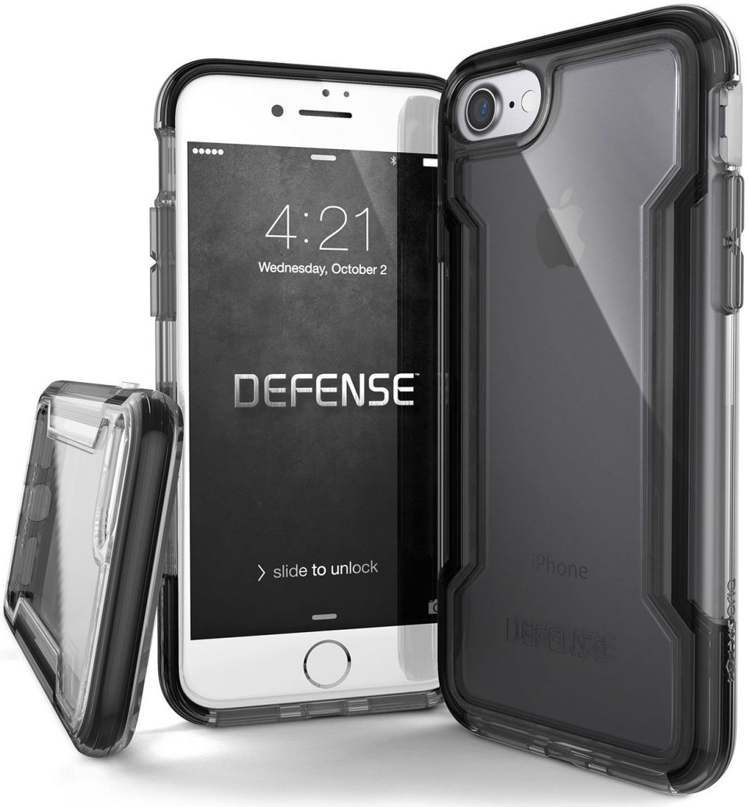 Raptic Clear iPhone 7/8/SE (2020/2022) Hoesje Transparant Zwart afbeelding 1