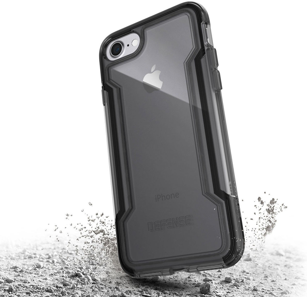 Raptic Clear iPhone 7/8/SE (2020/2022) Hoesje Transparant Zwart afbeelding 2