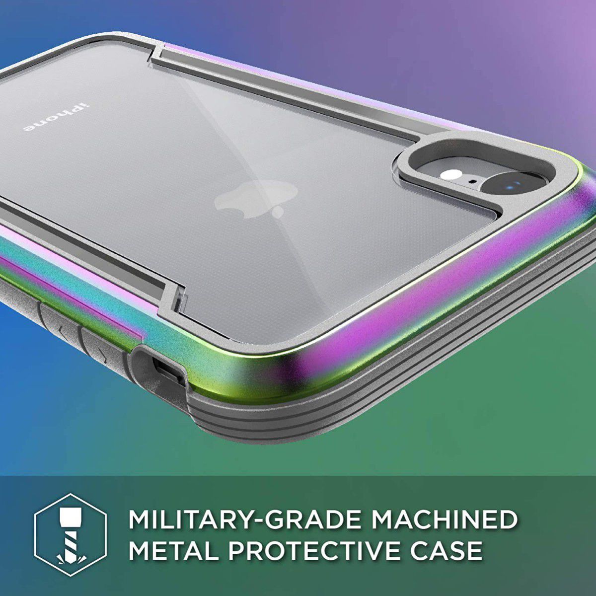 Raptic Shield Apple iPhone XR Hoesje Back Cover Transparant/Iridescent afbeelding 7