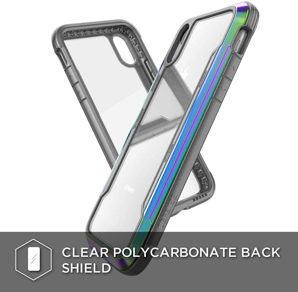 Raptic Shield Apple iPhone XR Hoesje Back Cover Transparant/Iridescent afbeelding 9