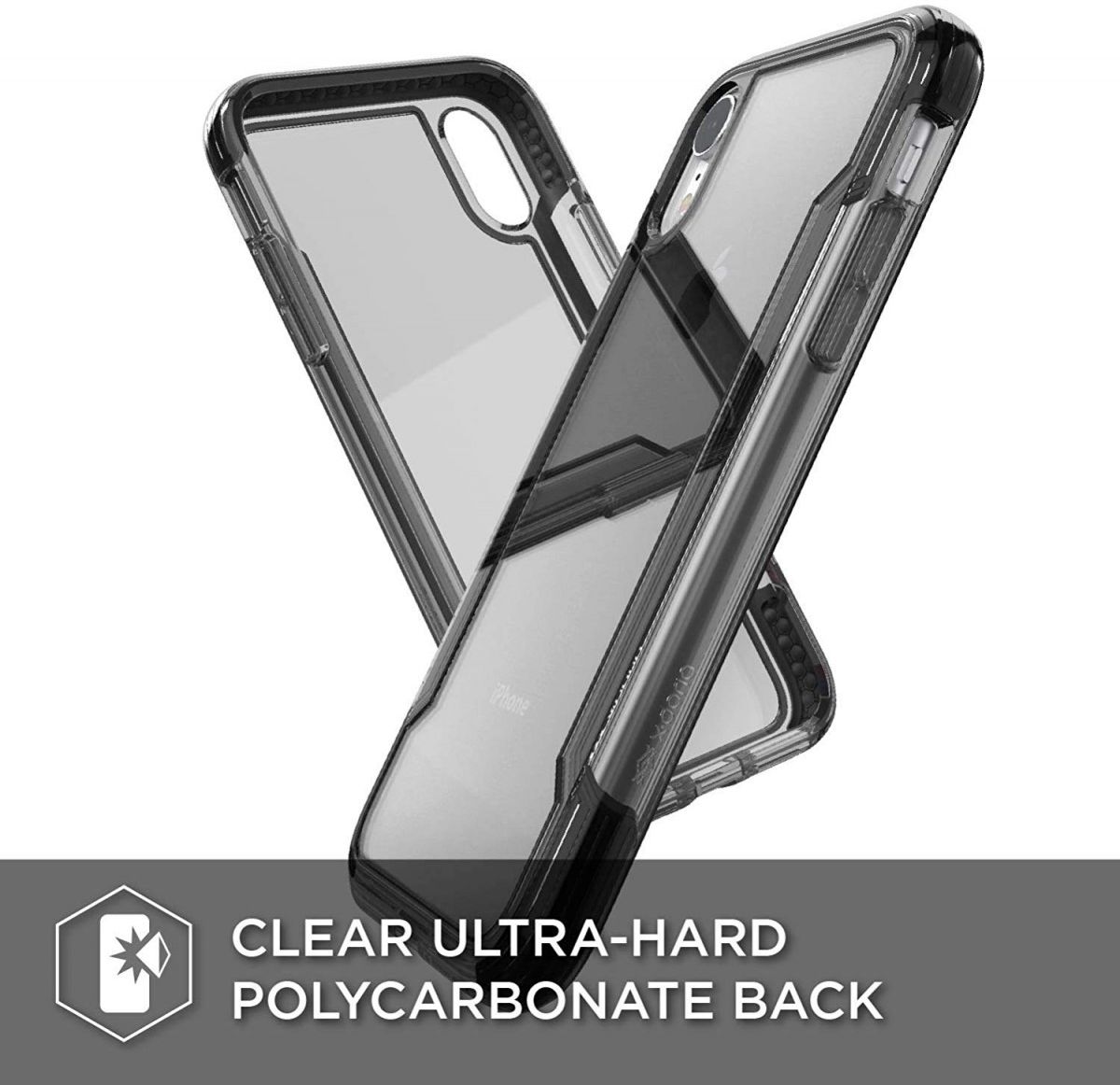 Raptic Clear Apple iPhone XR hoesje transparant zwart afbeelding 9