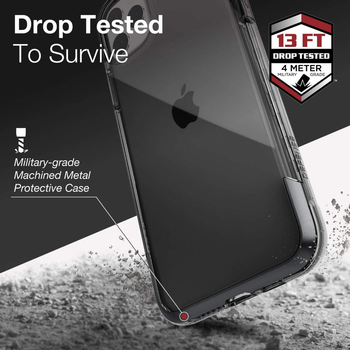 Raptic Air Apple iPhone 11 Pro Max Hoesje Transparant/Zwart afbeelding 11