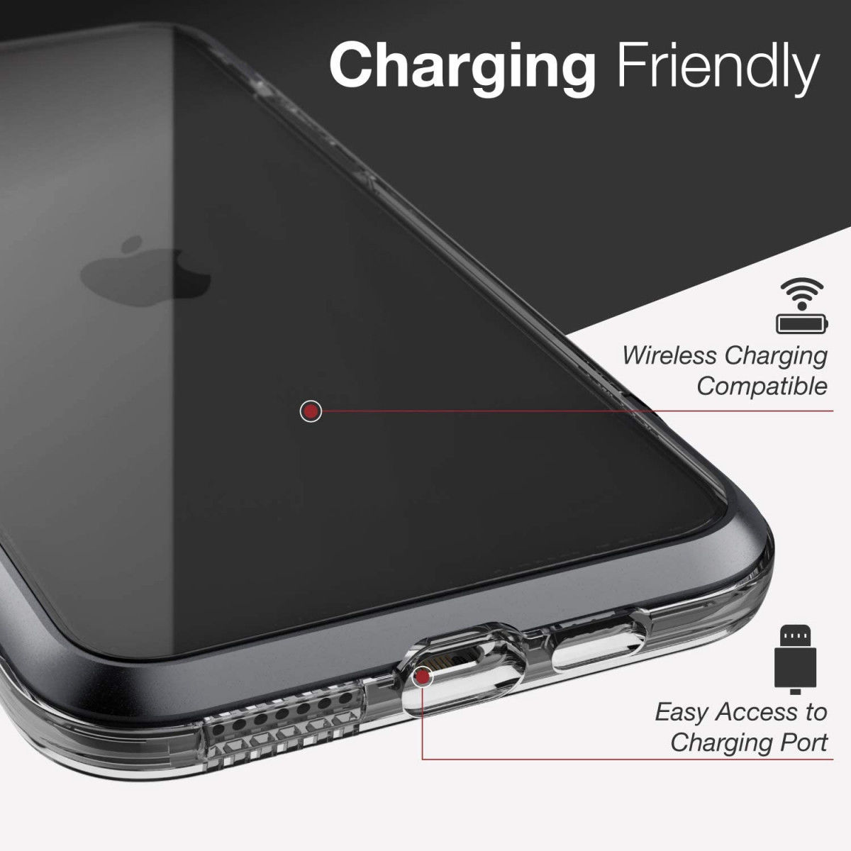 Raptic Air Apple iPhone 11 Pro Max Hoesje Transparant/Zwart afbeelding 13