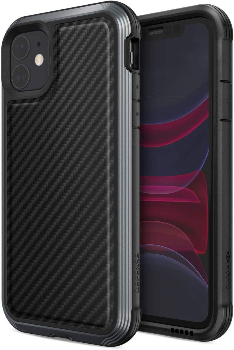 Raptic Lux Apple iPhone 11 Hoesje Carbon Fiber Zwart afbeelding 1
