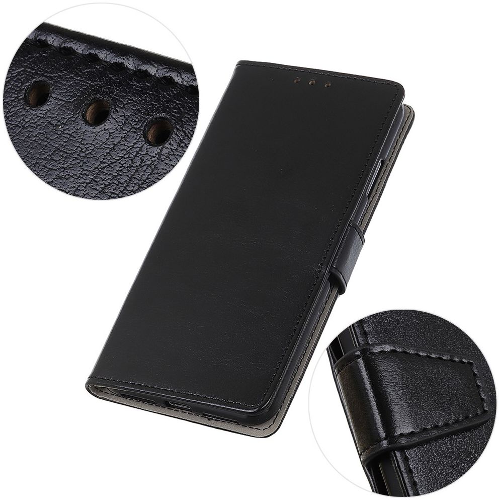 Sony Xperia 5 Litchi Skin Portemonnee Hoesje Zwart afbeelding 8