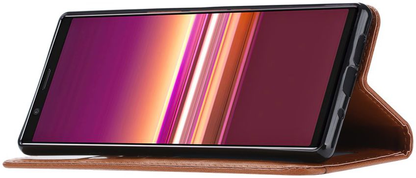 Sony Xperia 5 Stijlvol Luxe Portemonnee Hoesje Bruin afbeelding 2