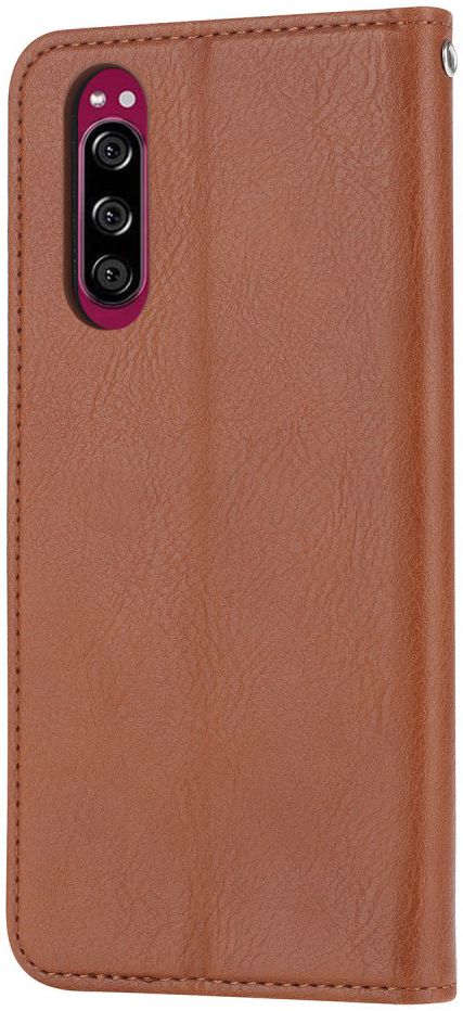 Sony Xperia 5 Stijlvol Luxe Portemonnee Hoesje Bruin afbeelding 3