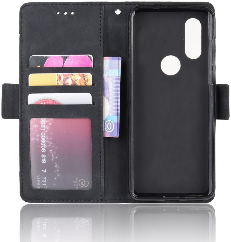 Motorola One Vision Portemonnee Hoesje Met Kaarthouder Zwart afbeelding 5