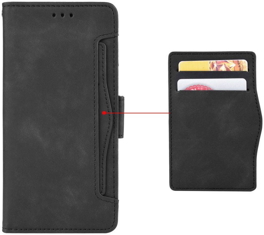 Motorola One Vision Portemonnee Hoesje Met Kaarthouder Zwart afbeelding 9