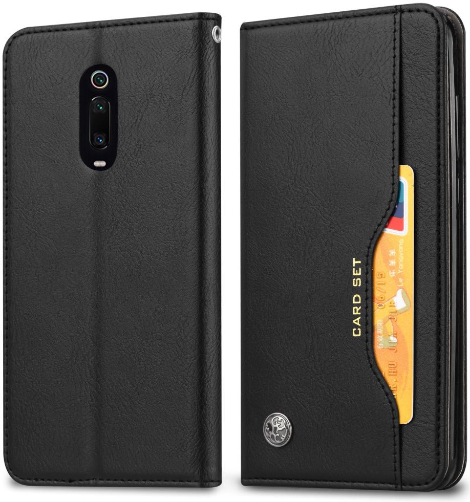 Xiaomi Mi 9T (Pro) Portemonnee Hoesje Met Kaarthouder Zwart afbeelding 1