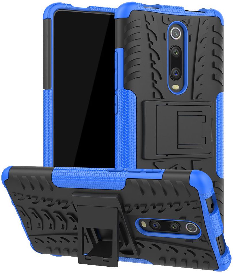 Xiaomi Mi 9T Robuust Hybride Hoesje Blauw afbeelding 1
