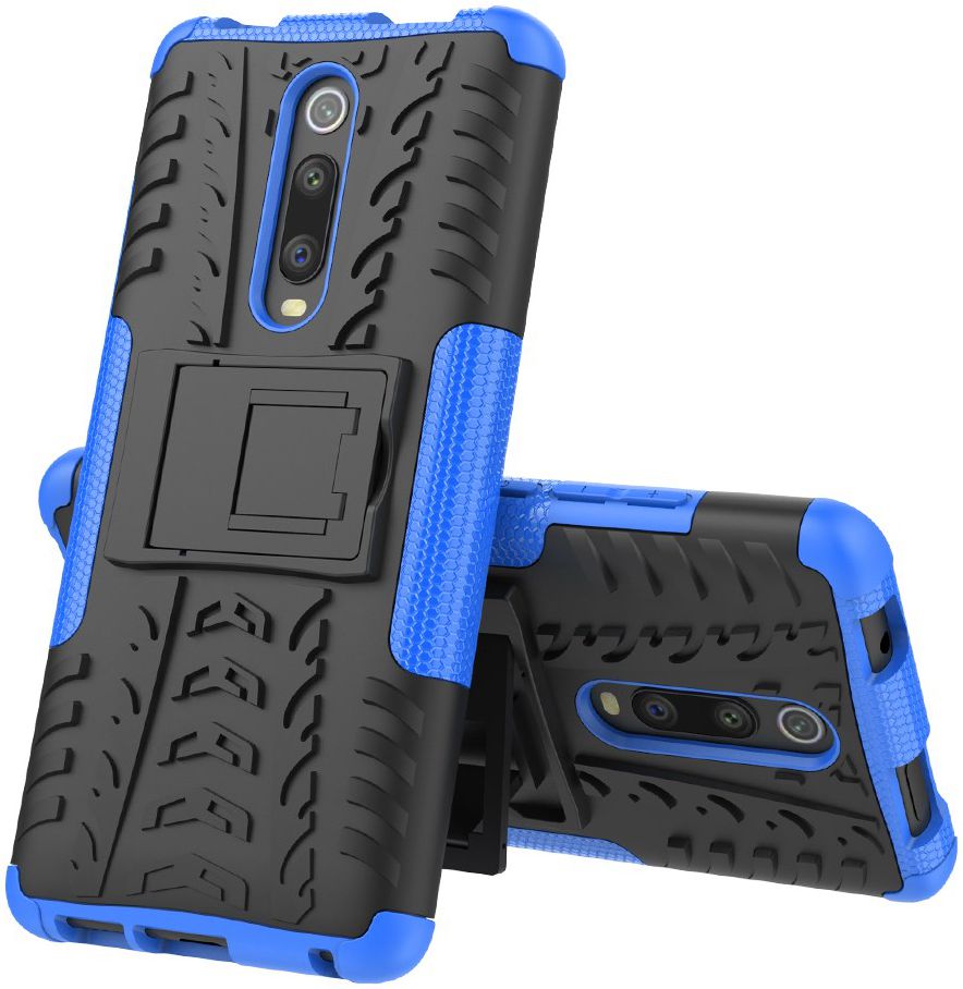 Xiaomi Mi 9T Robuust Hybride Hoesje Blauw afbeelding 2