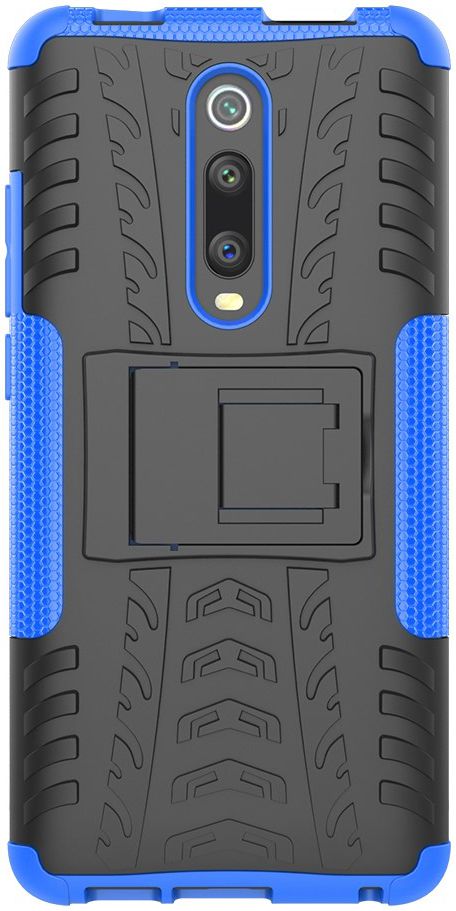 Xiaomi Mi 9T Robuust Hybride Hoesje Blauw afbeelding 3