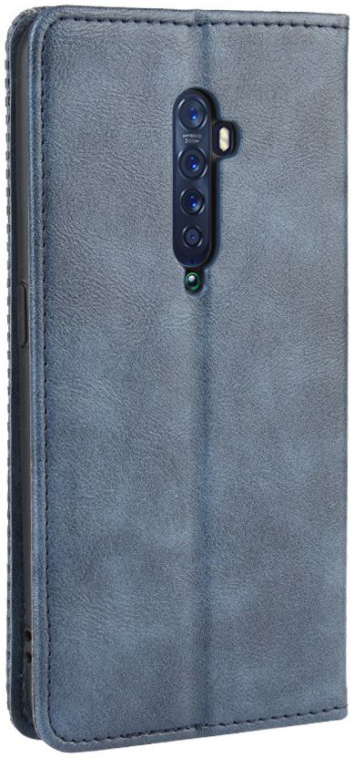 Oppo Reno 2 Stijlvol Vintage Portemonnee Hoesje Blauw afbeelding 2
