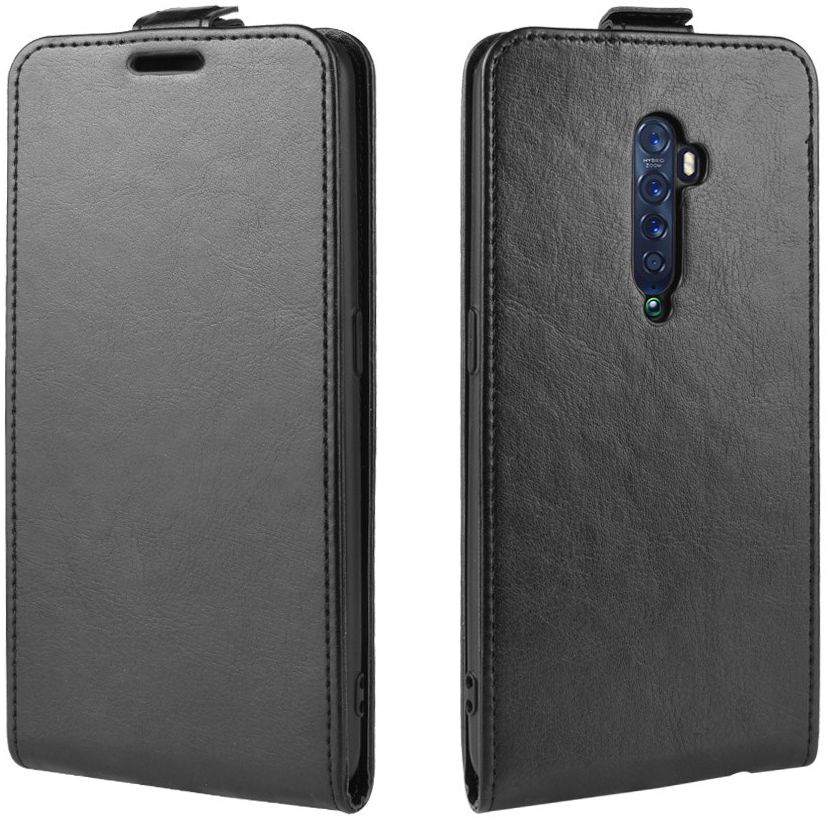 Oppo Reno 2 Verticaal Flip Hoesje Zwart afbeelding 1